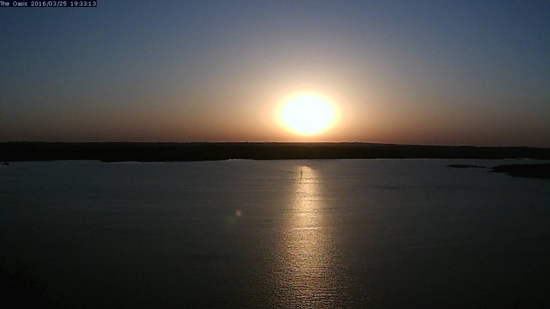 Lake Travis webcam, March 25, 2016 6:40 PM CT