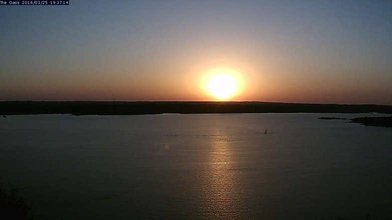 Lake Travis webcam, March 25, 2016 6:45 PM CT