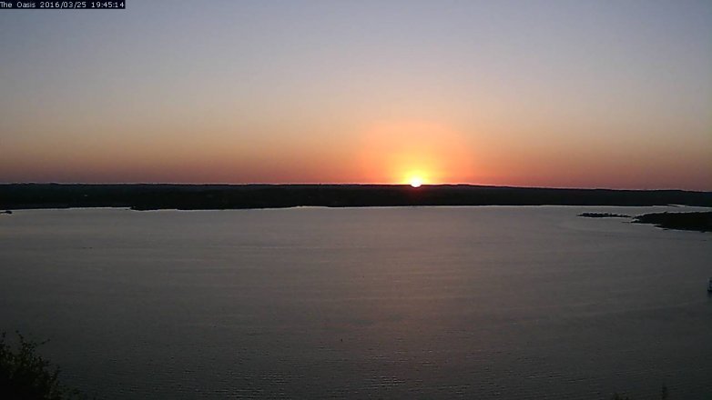 Lake Travis webcam, March 25, 2016 6:50 PM CT