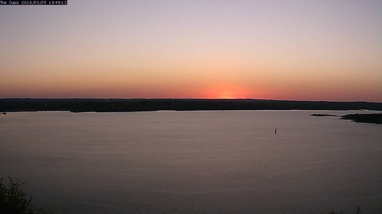 Lake Travis webcam, March 25, 2016 6:55 PM CT
