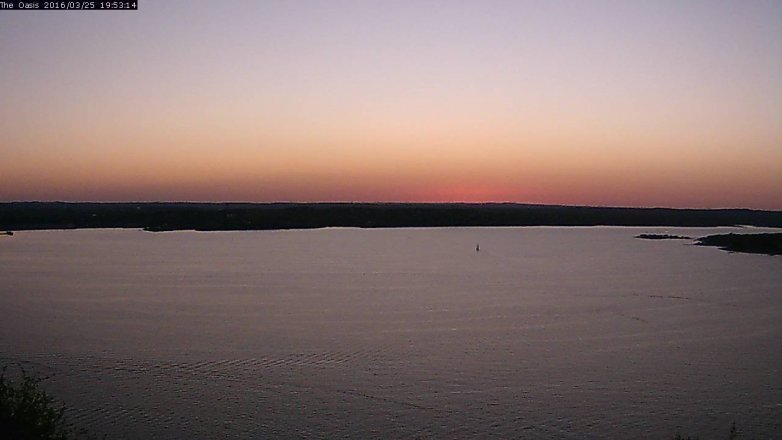 Lake Travis webcam, March 25, 2016 7:00 PM CT