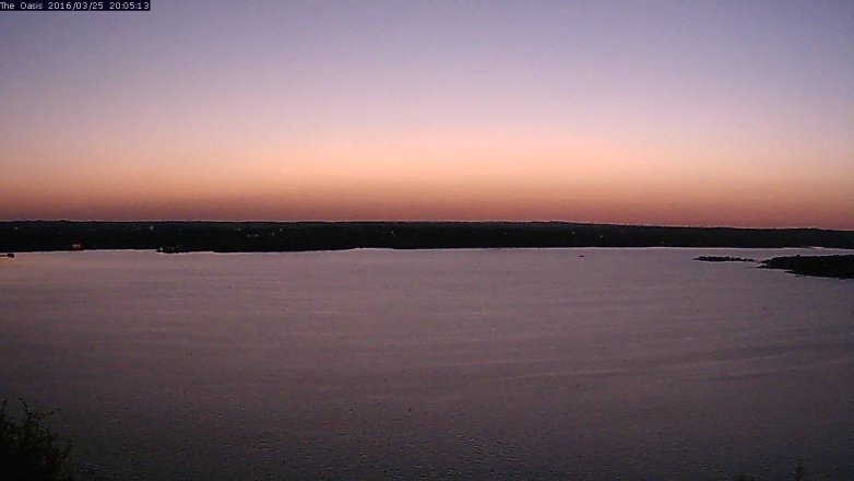 Lake Travis webcam, March 25, 2016 7:10 PM CT