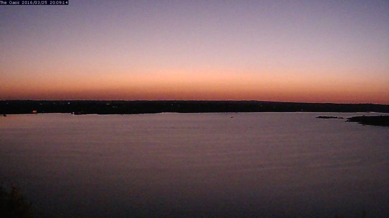 Lake Travis webcam, March 25, 2016 7:15 PM CT