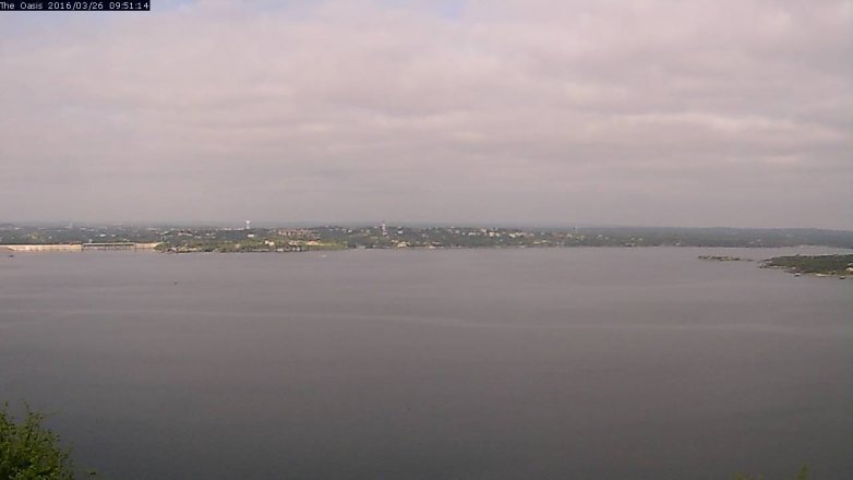 Lake Travis webcam, March 26, 2016 9:00 AM CT