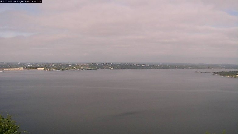 Lake Travis webcam, March 26, 2016 9:10 AM CT