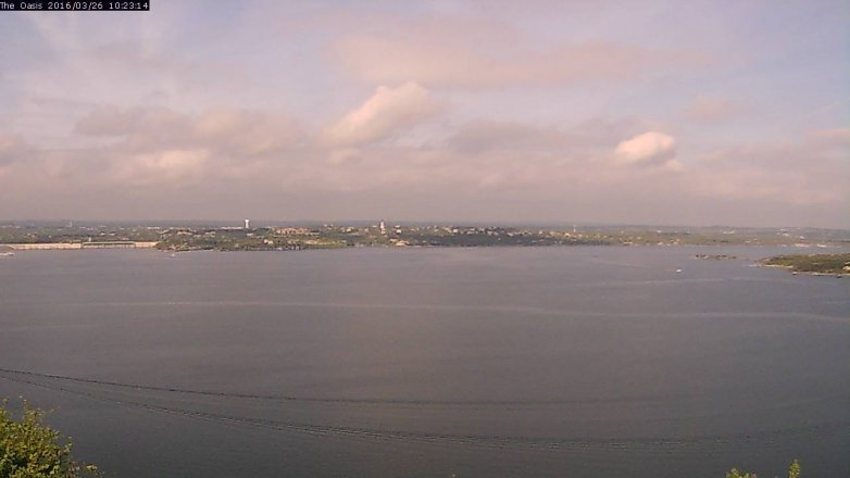 Lake Travis webcam, March 26, 2016 9:30 AM CT