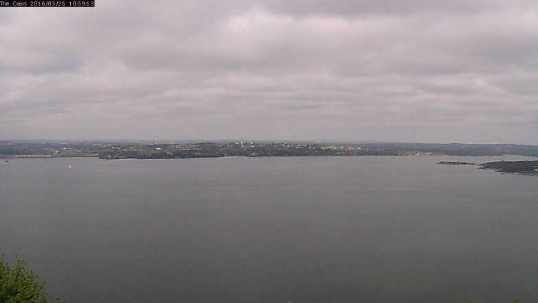 Lake Travis webcam, March 26, 2016 10:05 AM CT