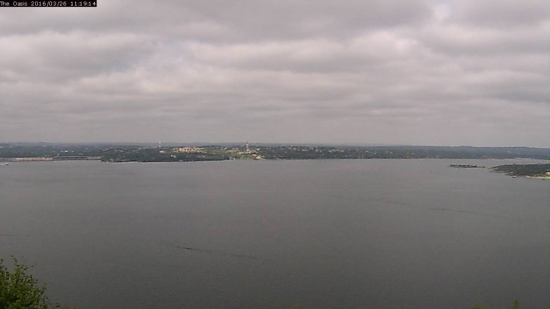 Lake Travis webcam, March 26, 2016 10:25 AM CT
