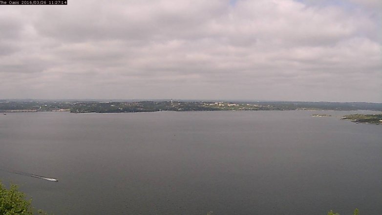 Lake Travis webcam, March 26, 2016 10:35 AM CT