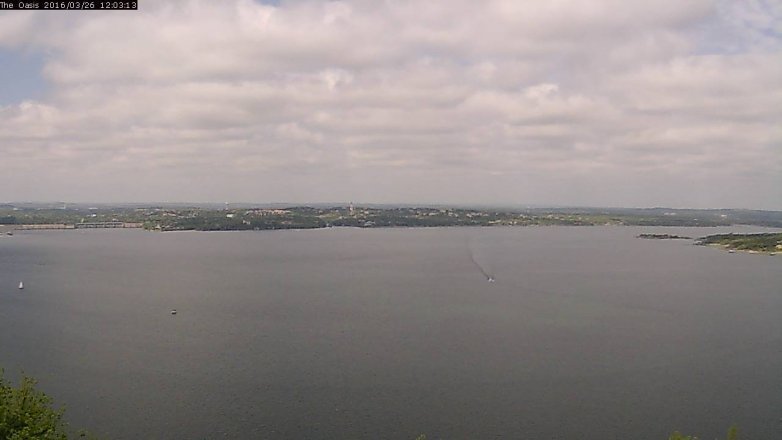 Lake Travis webcam, March 26, 2016 11:10 AM CT