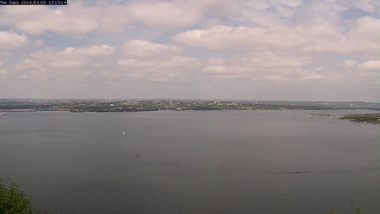 Lake Travis webcam, March 26, 2016 11:20 AM CT