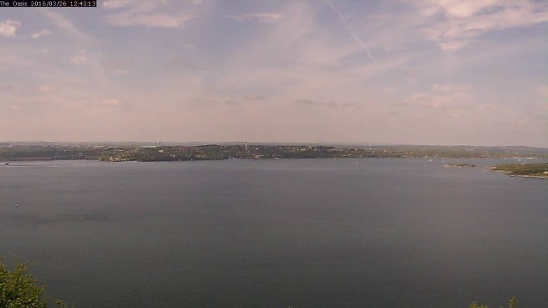 Lake Travis webcam, March 26, 2016 11:50 AM CT