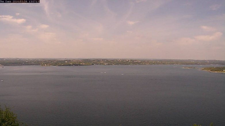 Lake Travis webcam, March 26, 2016 12:15 PM CT