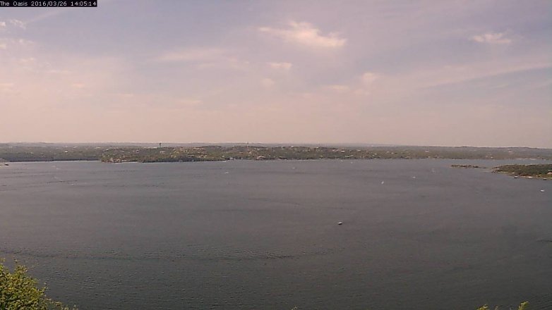 Lake Travis webcam, March 26, 2016 1:10 PM CT