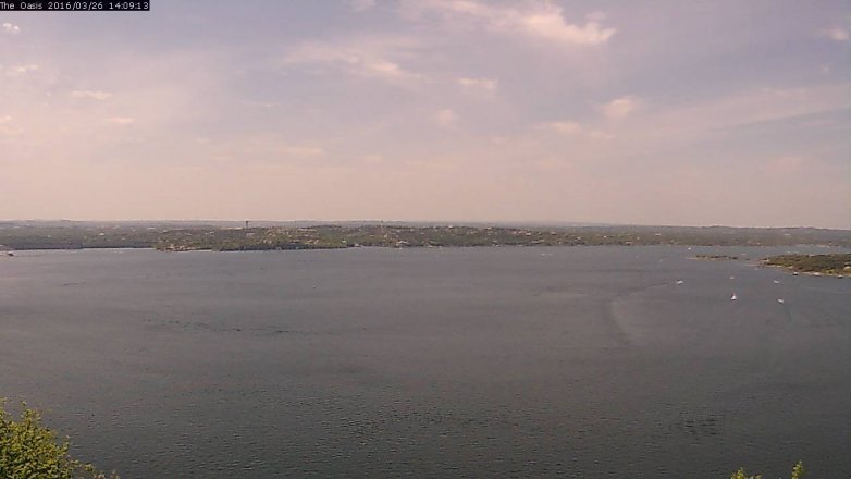 Lake Travis webcam, March 26, 2016 1:15 PM CT