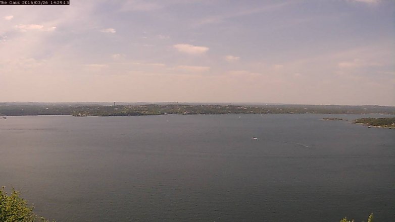 Lake Travis webcam, March 26, 2016 1:35 PM CT
