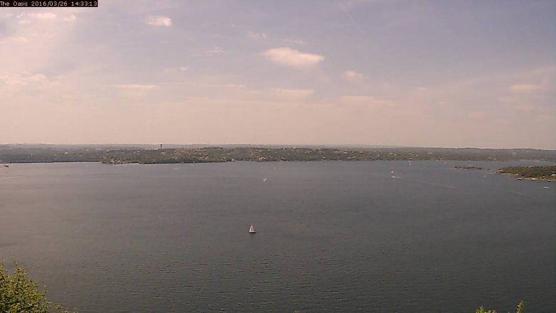 Lake Travis webcam, March 26, 2016 1:40 PM CT
