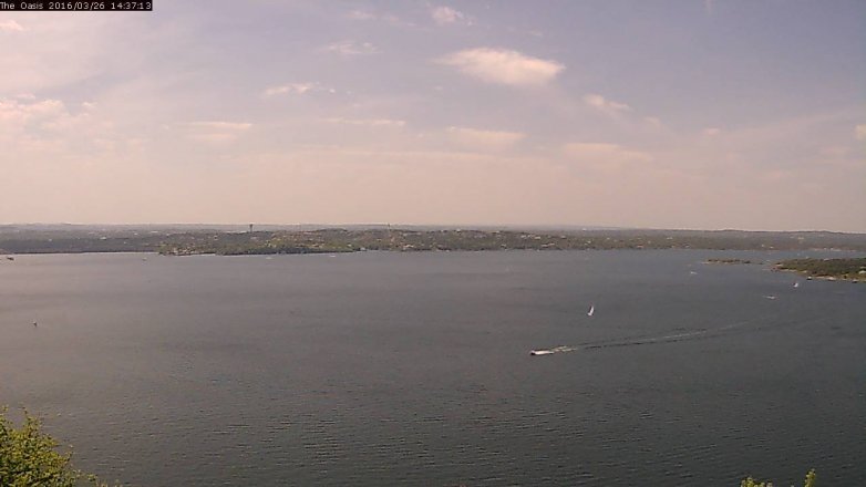 Lake Travis webcam, March 26, 2016 1:45 PM CT
