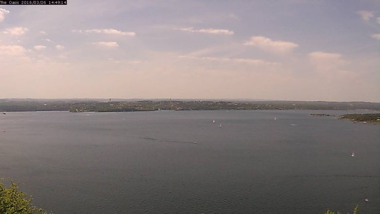 Lake Travis webcam, March 26, 2016 1:55 PM CT