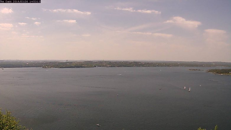 Lake Travis webcam, March 26, 2016 2:00 PM CT
