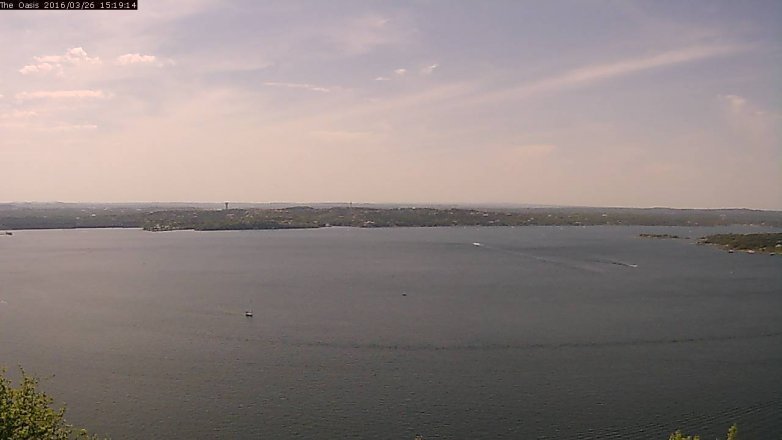 Lake Travis webcam, March 26, 2016 2:25 PM CT