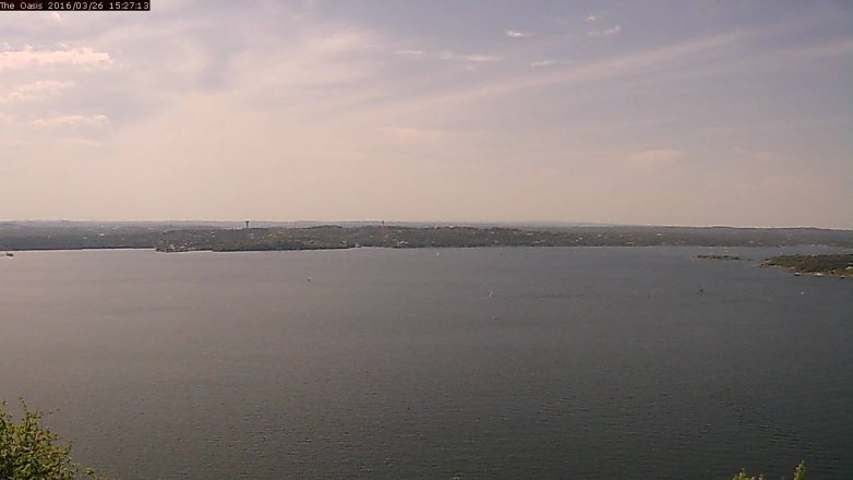 Lake Travis webcam, March 26, 2016 2:35 PM CT
