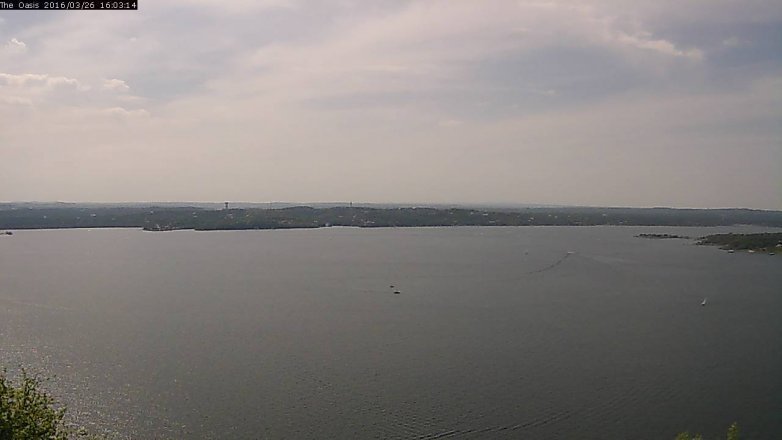 Lake Travis webcam, March 26, 2016 3:10 PM CT