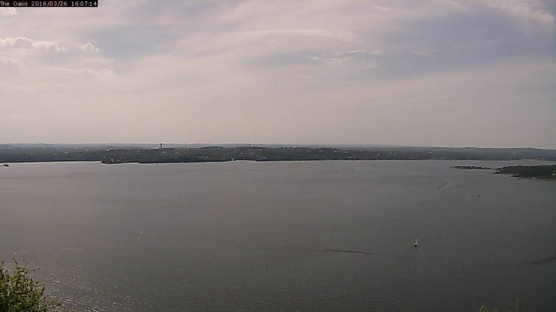 Lake Travis webcam, March 26, 2016 3:15 PM CT