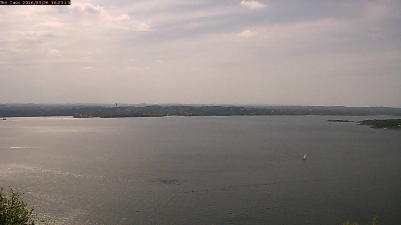 Lake Travis webcam, March 26, 2016 3:30 PM CT