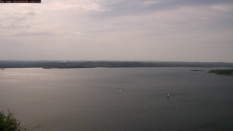 Lake Travis webcam, March 26, 2016 3:35 PM CT
