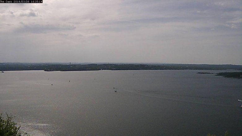 Lake Travis webcam, March 26, 2016 3:40 PM CT