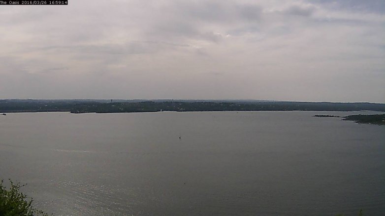Lake Travis webcam, March 26, 2016 4:05 PM CT