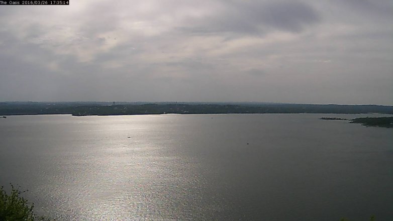 Lake Travis webcam, March 26, 2016 4:40 PM CT