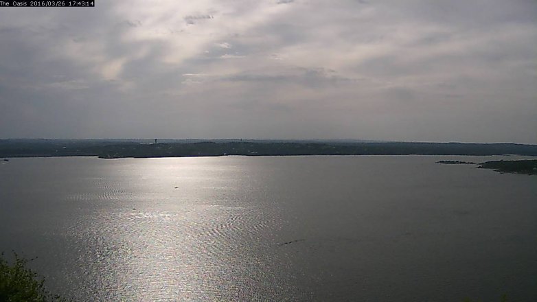 Lake Travis webcam, March 26, 2016 4:50 PM CT