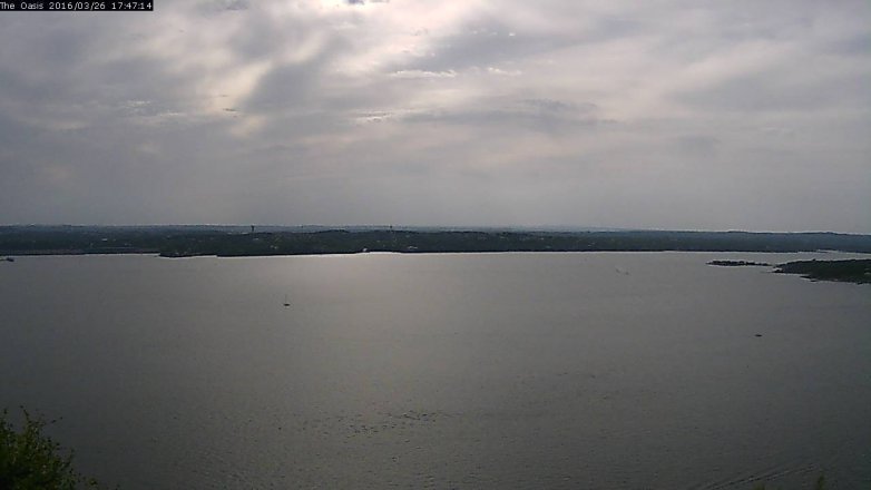 Lake Travis webcam, March 26, 2016 4:55 PM CT