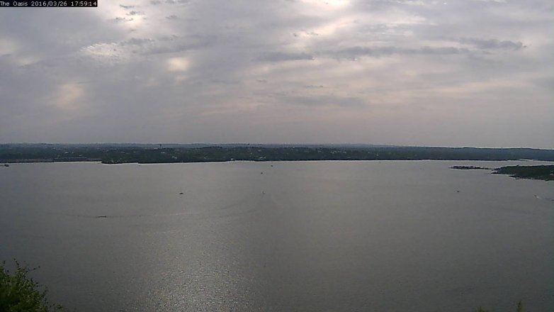 Lake Travis webcam, March 26, 2016 5:05 PM CT