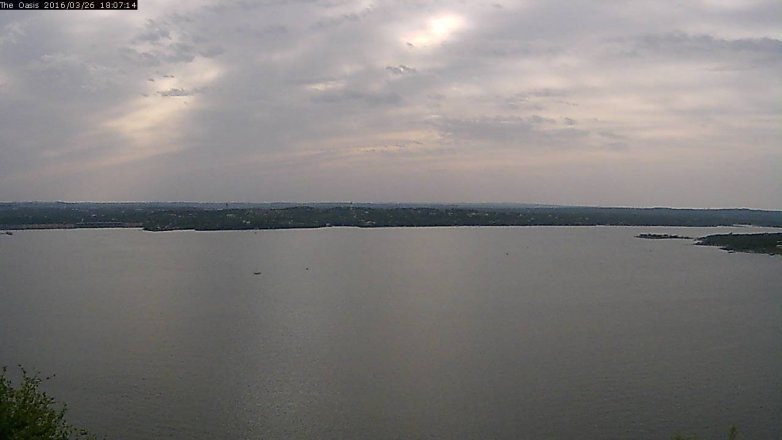 Lake Travis webcam, March 26, 2016 5:15 PM CT
