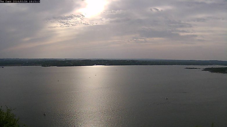 Lake Travis webcam, March 26, 2016 5:20 PM CT