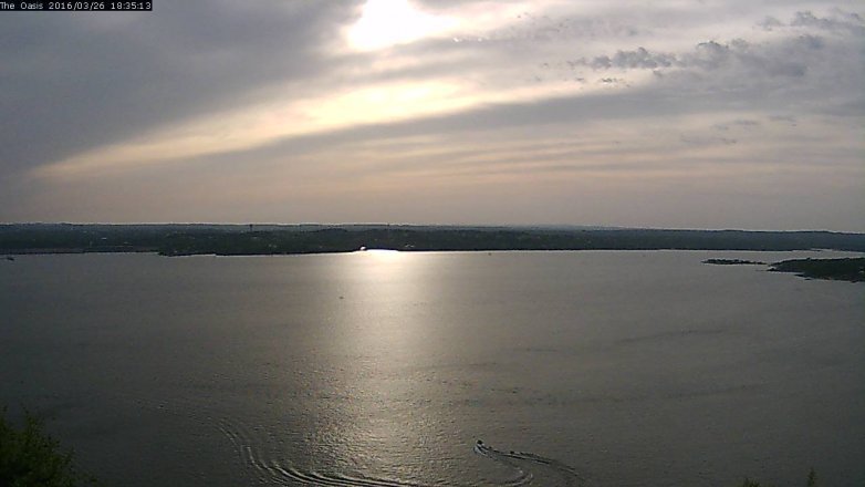 Lake Travis webcam, March 26, 2016 5:40 PM CT