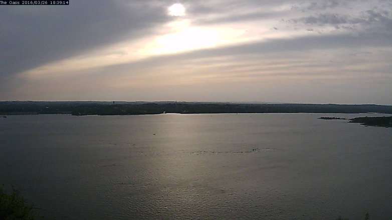 Lake Travis webcam, March 26, 2016 5:45 PM CT