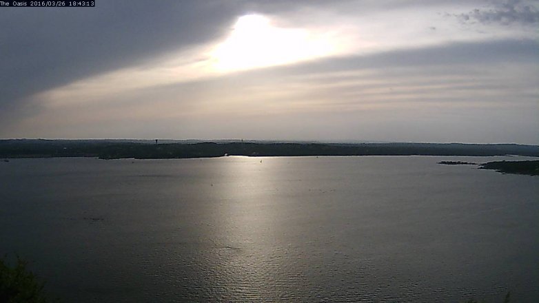 Lake Travis webcam, March 26, 2016 5:50 PM CT
