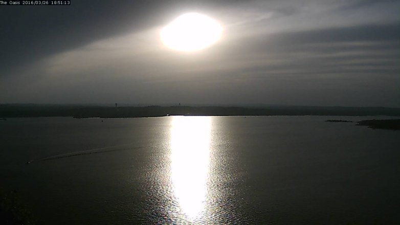 Lake Travis webcam, March 26, 2016 5:55 PM CT