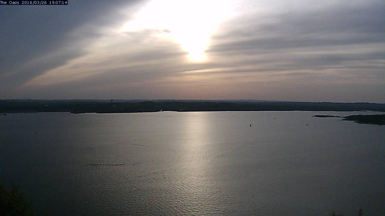 Lake Travis webcam, March 26, 2016 6:15 PM CT
