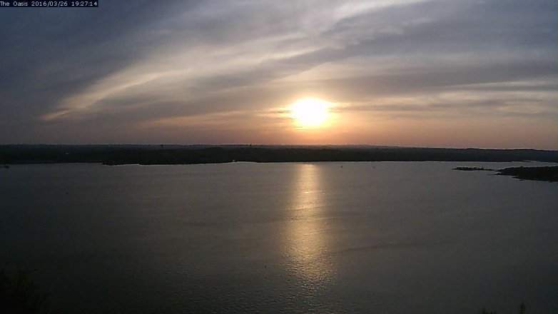 Lake Travis webcam, March 26, 2016 6:35 PM CT