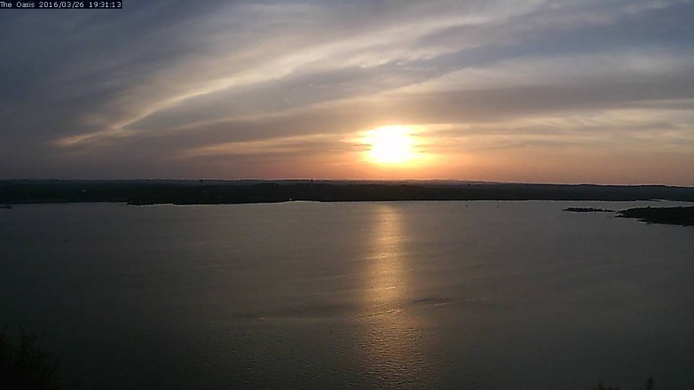 Lake Travis webcam, March 26, 2016 6:40 PM CT