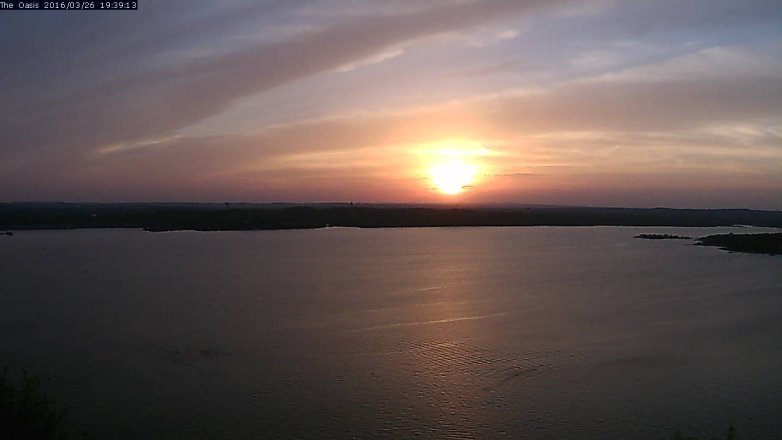 Lake Travis webcam, March 26, 2016 6:45 PM CT