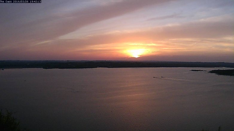 Lake Travis webcam, March 26, 2016 6:50 PM CT
