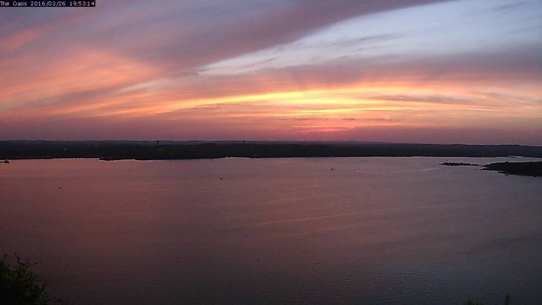 Lake Travis webcam, March 26, 2016 7:00 PM CT