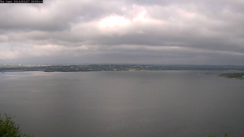 Lake Travis webcam, March 27, 2016 9:00 AM CT