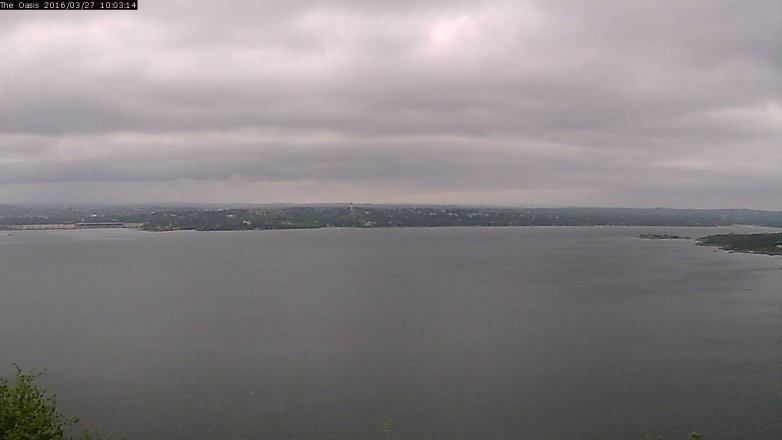 Lake Travis webcam, March 27, 2016 9:10 AM CT